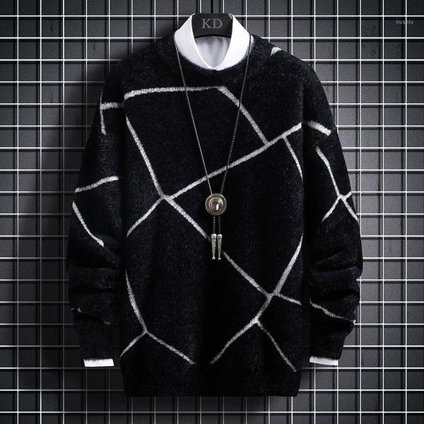 fashion mink cashmere sweater men clothes winter mens christmas jumpers thick male pullovers sweaters keep warm pull homme men's, White;black
fashion mink cashmere sweater men clothes winter mens christmas jumpers thick male pullovers sweaters keep warm pull homme men's, White;black