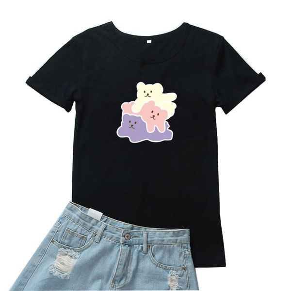 women's t-shirt vintage cute cartoons pattern women loose printing tee short sleeves t shirts black camisetas mujer, White
women's t-shirt vintage cute cartoons pattern women loose printing tee short sleeves t shirts black camisetas mujer, White
