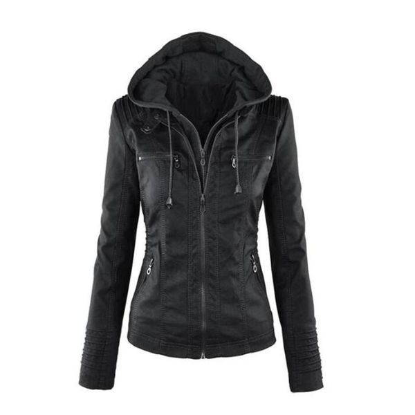 women's leather & faux autumn and winter jacket with zipper motorcycle short paragraph pu large size coat 3xl, Black
women's leather & faux autumn and winter jacket with zipper motorcycle short paragraph pu large size coat 3xl, Black
