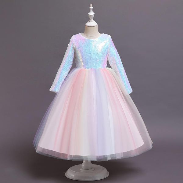 girl's dresses colour sequined full sleeve rainbow voile cotton kids girls wedding dress for children's clothing 6 8 10 12 14 year, Red;yellow
girl's dresses colour sequined full sleeve rainbow voile cotton kids girls wedding dress for children's clothing 6 8 10 12 14 year, Red;yellow
