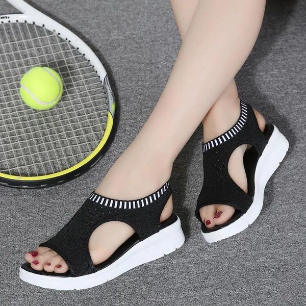 black stretch fabric open-toed women sport sandals 2021 outdoor comfortable designer sneakers hollow out casual tennis shoes
black stretch fabric open-toed women sport sandals 2021 outdoor comfortable designer sneakers hollow out casual tennis shoes