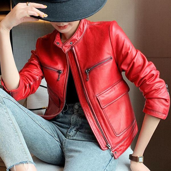women's leather & faux lambskin metal decorative zipper sheepskin motorcycle genuine clothes women real jacket y832, Black
women's leather & faux lambskin metal decorative zipper sheepskin motorcycle genuine clothes women real jacket y832, Black