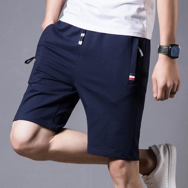 men's shorts 2021 summer lightweight loose straight classic style elastic waist brand casual, White;black 
men's shorts 2021 summer lightweight loose straight classic style elastic waist brand casual, White;black