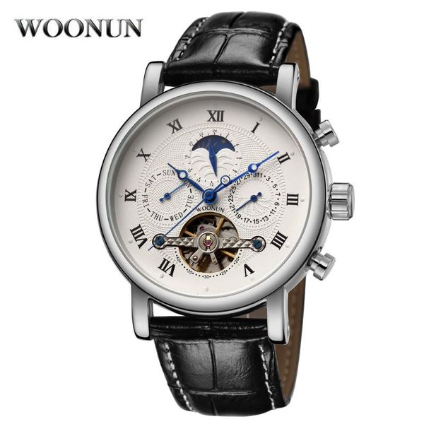 wristwatches men tourbillon watches automatic mechanical fashion business moon phase horloge mannen relogio masculino, Slivery;brown
wristwatches men tourbillon watches automatic mechanical fashion business moon phase horloge mannen relogio masculino, Slivery;brown