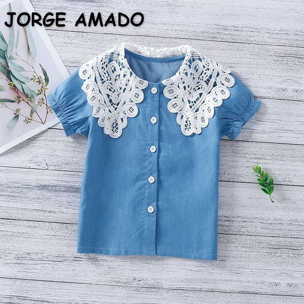 summer kids girls shirts blue white short puff sleeves lace collar blouses sweet style children clothes e15 210610, White;black
summer kids girls shirts blue white short puff sleeves lace collar blouses sweet style children clothes e15 210610, White;black