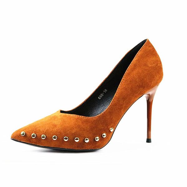 dress shoes 2021 spring women's pointed high-heeled rivets suede fine with black shallow mouth temperament ladies
dress shoes 2021 spring women's pointed high-heeled rivets suede fine with black shallow mouth temperament ladies