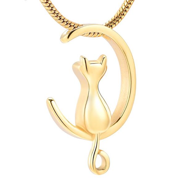 pendant necklaces cat with moon cremation jewelry - pet urns memorial necklace ashes holder stainless steel keepsake for, Silver
pendant necklaces cat with moon cremation jewelry - pet urns memorial necklace ashes holder stainless steel keepsake for, Silver