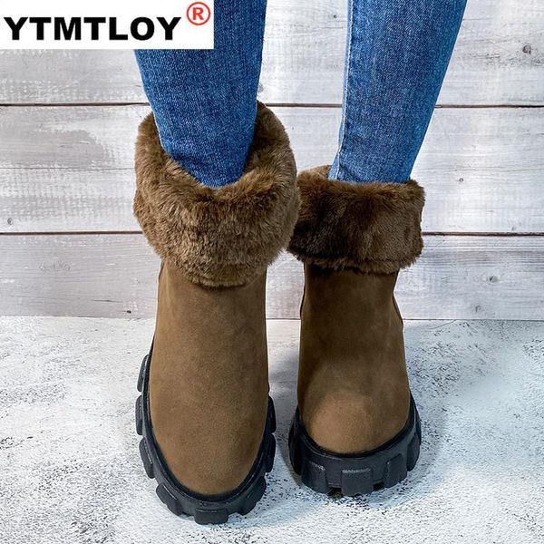 boots winter simple ankle comfortable flock leather zip solid color keep warm women plush platform increased snow, Black
boots winter simple ankle comfortable flock leather zip solid color keep warm women plush platform increased snow, Black