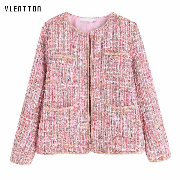 women's jackets autumn winter pink vintage plaid wool tweed jacket coat women chic o-neck long sleeve open stitch office outwear female, Black;brown
women's jackets autumn winter pink vintage plaid wool tweed jacket coat women chic o-neck long sleeve open stitch office outwear female, Black;brown