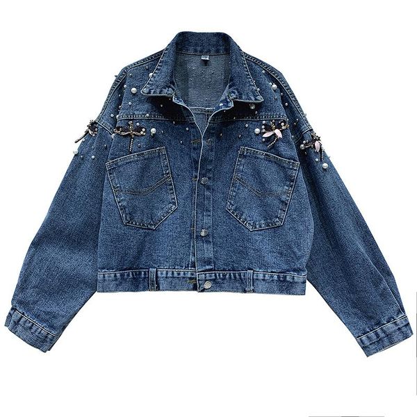 women's jackets perhaps u women blue beading dragonfly embroidery denim loose short jacket button pocket turn down collar c0533, Black;brown
women's jackets perhaps u women blue beading dragonfly embroidery denim loose short jacket button pocket turn down collar c0533, Black;brown
