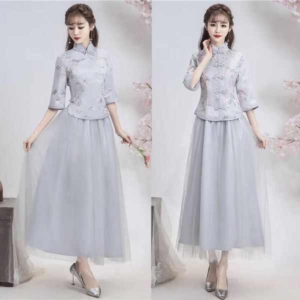 bridesmaid dress 1set/lot chinese style woman fashion wedding female crepe sister, White;pink
bridesmaid dress 1set/lot chinese style woman fashion wedding female crepe sister, White;pink