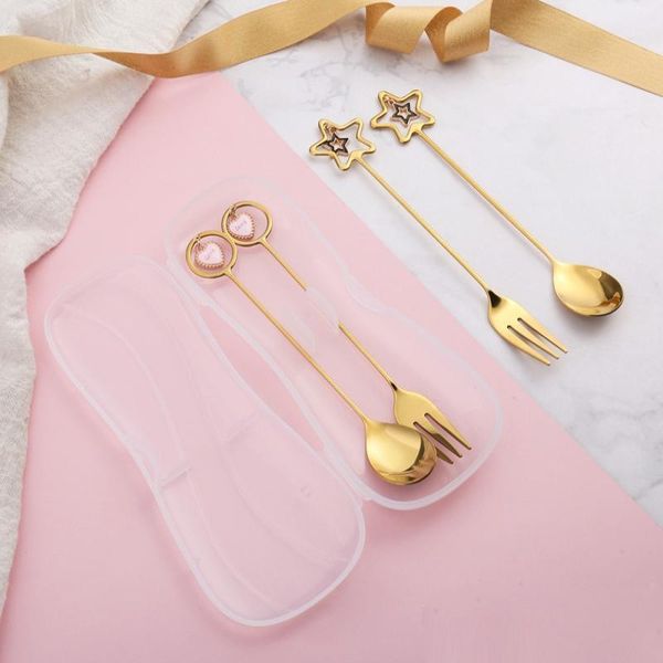 spoons 2pcs/set stainless steel coffee spoon/fork watermelon ice cream spoon tea dessert fork with pendant creative tableware
spoons 2pcs/set stainless steel coffee spoon/fork watermelon ice cream spoon tea dessert fork with pendant creative tableware