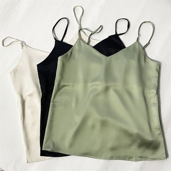 ies green camisoles woman sleeveless summer imitation silk elegant vest solid color tube 210625, White
ies green camisoles woman sleeveless summer imitation silk elegant vest solid color tube 210625, White