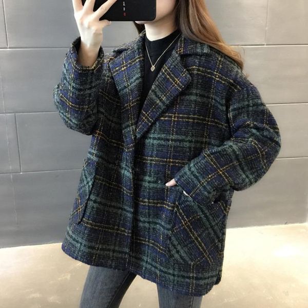 women's wool & blends 2021 fashion women's clothing & full plaid women winter coat coats and jackets, Black
women's wool & blends 2021 fashion women's clothing & full plaid women winter coat coats and jackets, Black