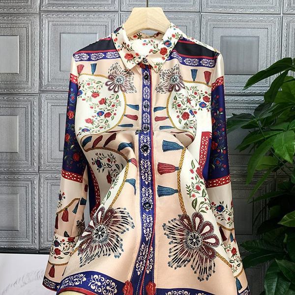 women's blouses & shirts arrival of women in vintage floral printing long female shirt c300, White
women's blouses & shirts arrival of women in vintage floral printing long female shirt c300, White