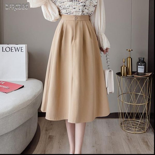 arrivals elegant retro summer elastic womens skirts high waist office a line midi femme, Black
arrivals elegant retro summer elastic womens skirts high waist office a line midi femme, Black