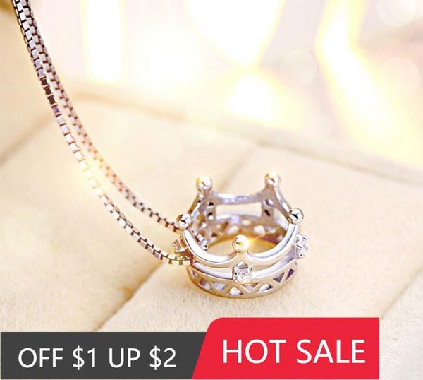 sterling silver princess crown zircon pendant neckace for women gift 45cm box chain choker collares kolye chains
sterling silver princess crown zircon pendant neckace for women gift 45cm box chain choker collares kolye chains