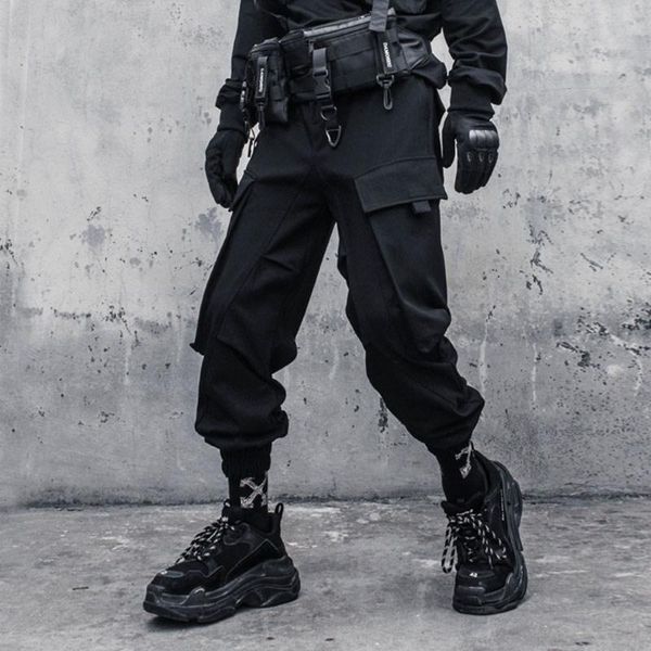 men's pants streetwear harajuku big pockets cargo techwear tactical joggers men casual trousers elastic waist loose sweatpants, Black
men's pants streetwear harajuku big pockets cargo techwear tactical joggers men casual trousers elastic waist loose sweatpants, Black