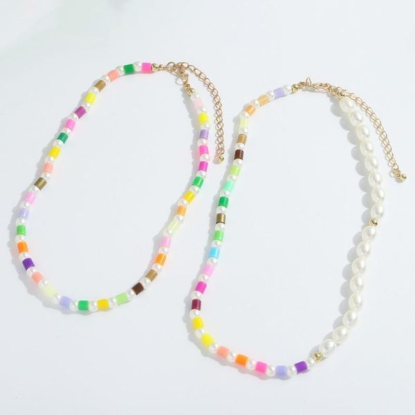 chokers summer style ethnic candy color random resin fruit rice beads necklace for women girls soft tone choker collares, Golden;silver
chokers summer style ethnic candy color random resin fruit rice beads necklace for women girls soft tone choker collares, Golden;silver