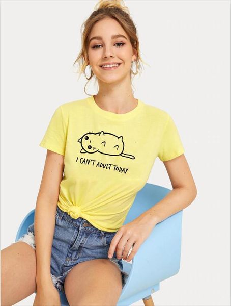 i cant today lovely mens t shirt and women cat letter print o neck short sleeve tumblr graphic shirts, White;black
i cant today lovely mens t shirt and women cat letter print o neck short sleeve tumblr graphic shirts, White;black