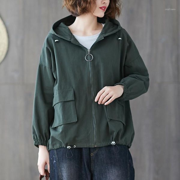 women's jackets xuxi autumn winter 2021 hooded cotton coat large size loose zipper open stitch casual long sleeve short clothes fz2333, Black;brown
women's jackets xuxi autumn winter 2021 hooded cotton coat large size loose zipper open stitch casual long sleeve short clothes fz2333, Black;brown
