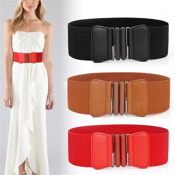 belts 2021 trend punk wide buckle for women soft pu waist elastic black waistband casual girdle dress clothing accessories, Black;brown
belts 2021 trend punk wide buckle for women soft pu waist elastic black waistband casual girdle dress clothing accessories, Black;brown