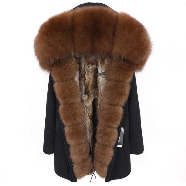 women's fur & faux winter fashion clothing big collar real coat detachable lining long parka warm jacket, Black
women's fur & faux winter fashion clothing big collar real coat detachable lining long parka warm jacket, Black
