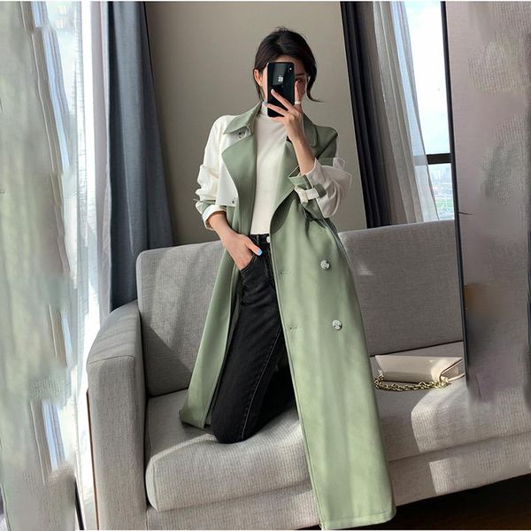 women's trench coats women's windbreaker spring long double-breasted green coat female loose lining leisure high-end pure cotton la, Tan;black
women's trench coats women's windbreaker spring long double-breasted green coat female loose lining leisure high-end pure cotton la, Tan;black