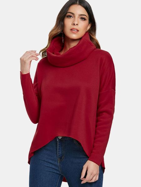 women's hoodies & sweatshirts autumn winter turtleneck irregular women pullovers solid color drop shoulder casual fashion long sleeves, Black
women's hoodies & sweatshirts autumn winter turtleneck irregular women pullovers solid color drop shoulder casual fashion long sleeves, Black