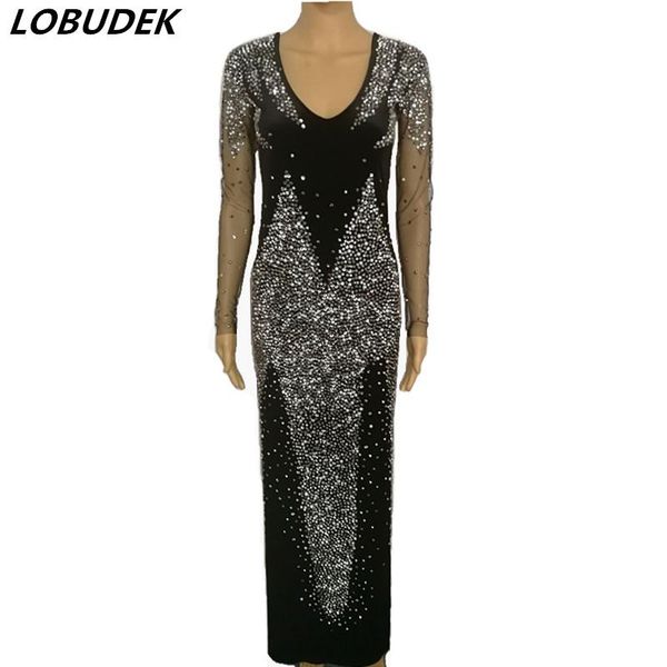casual dresses silver rhinestones mesh sleeve backless dress women birthday celebration evening performance velvet crystal long, Black;gray
casual dresses silver rhinestones mesh sleeve backless dress women birthday celebration evening performance velvet crystal long, Black;gray
