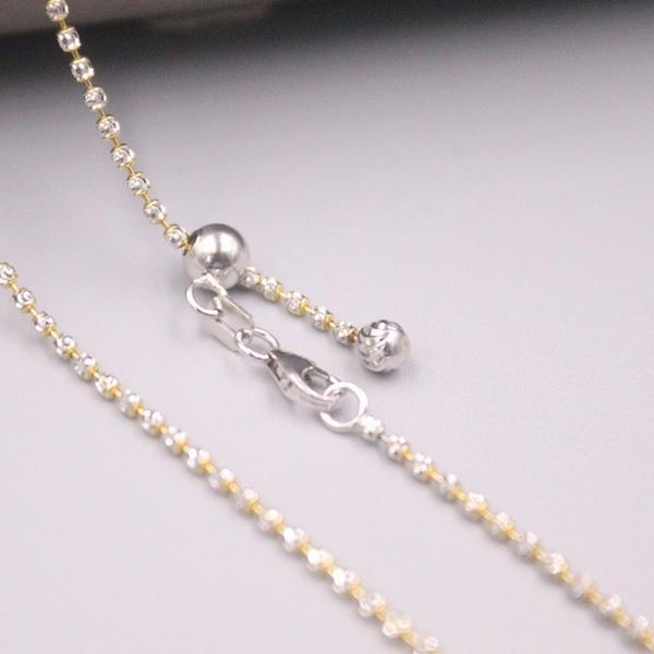 chains au750 real 18k yellow gold chain neckalce for women female 1.8mm ingots beads choker necklace 18''l gift, Silver
chains au750 real 18k yellow gold chain neckalce for women female 1.8mm ingots beads choker necklace 18''l gift, Silver
