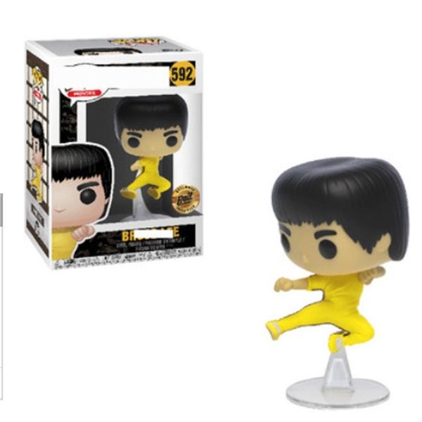funko pop 592 # kicking bruce lee 219 nunchaku handmade model doll