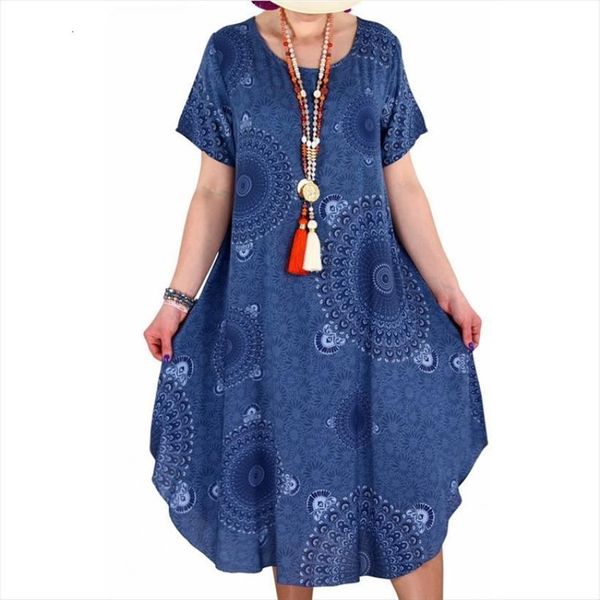 summer boho print loose women dresses casual mid long short sleeve ethnic sundress plus size 5xl beach vestido verano, Black;gray
summer boho print loose women dresses casual mid long short sleeve ethnic sundress plus size 5xl beach vestido verano, Black;gray