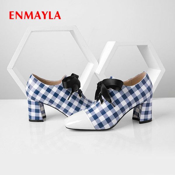 dress shoes enmayla 2021 basic genuine leather pointed toe lace-up pumps square heels womens checkered patterns office lady, Black
dress shoes enmayla 2021 basic genuine leather pointed toe lace-up pumps square heels womens checkered patterns office lady, Black