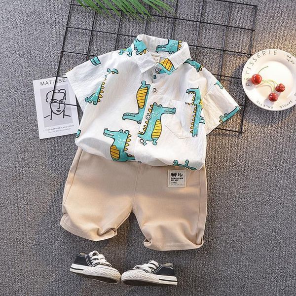 summer kids clothes outfit for boys cotton cartoon dinosaur pattern shirt pants sets 2 piece child short sleeved thin, White
summer kids clothes outfit for boys cotton cartoon dinosaur pattern shirt pants sets 2 piece child short sleeved thin, White