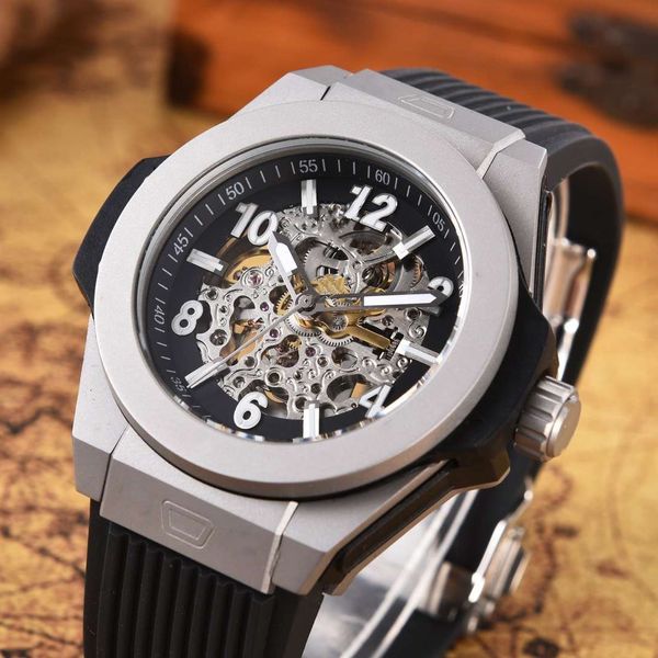 5a grade wristwatches automatic mechanical watch silicone strap sapphire transparent dial 316l stainless steel material watches 411 45mm, Slivery;brown
5a grade wristwatches automatic mechanical watch silicone strap sapphire transparent dial 316l stainless steel material watches 411 45mm, Slivery;brown