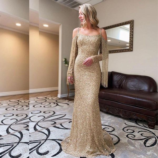 party dresses spark gold sequined mermaid evening off the shoulder beading tassel backless celebrity gowns, White;black
party dresses spark gold sequined mermaid evening off the shoulder beading tassel backless celebrity gowns, White;black