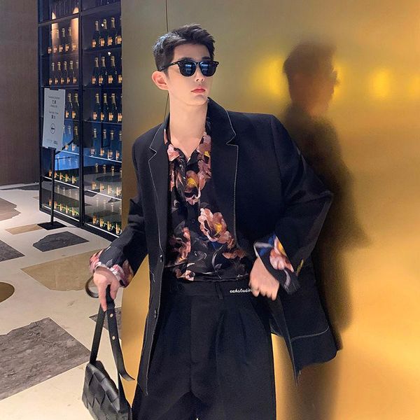 men's tracksuits 2021 spring and autumn youth pure color open thread embroidery loose drape retro suit clothes +pants black/blue, Gray
men's tracksuits 2021 spring and autumn youth pure color open thread embroidery loose drape retro suit clothes +pants black/blue, Gray