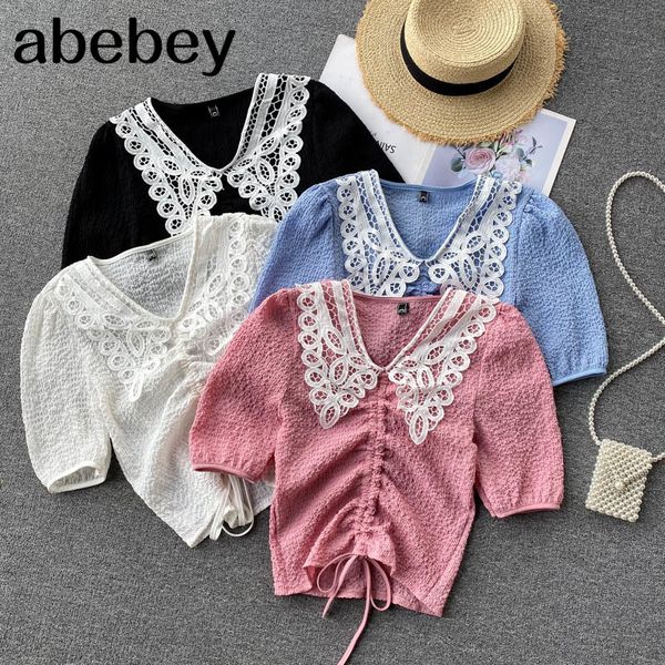 women bohemian floral blouse korean retro puff sleeve v neck short summer elastic ruched ruffles print blouses 210512, White
women bohemian floral blouse korean retro puff sleeve v neck short summer elastic ruched ruffles print blouses 210512, White