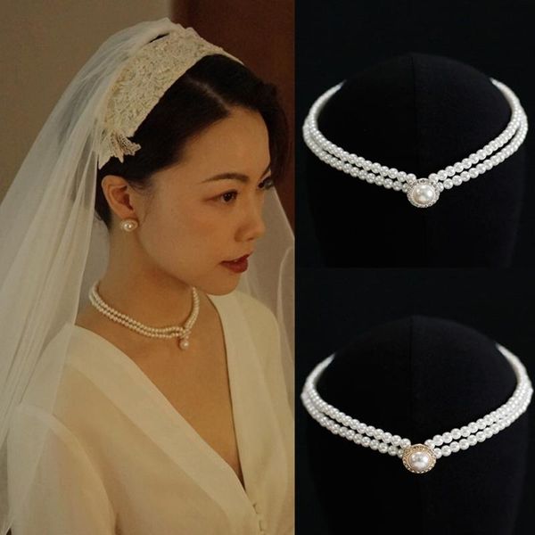 chokers european and american retro western bride wedding necklace double pearl simple all-match accessories, Golden;silver
chokers european and american retro western bride wedding necklace double pearl simple all-match accessories, Golden;silver
