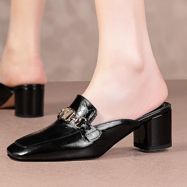 brand summer women fashion slippers high-heeled shoes genuine leather cowhide sandals outdoor, Black
brand summer women fashion slippers high-heeled shoes genuine leather cowhide sandals outdoor, Black