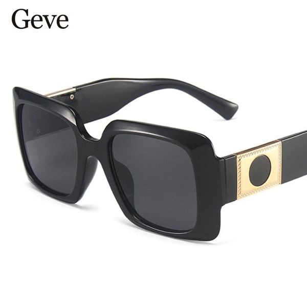 sunglasses unique black women's square fashion oversized large frame men glasses uv400, White;black
sunglasses unique black women's square fashion oversized large frame men glasses uv400, White;black