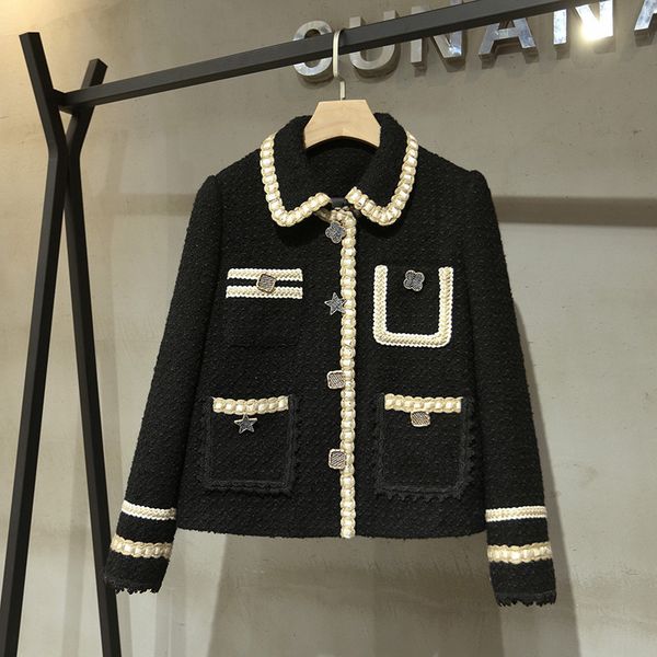 skirts elegant woman's chic jacket short 2021 female high-quality autumn tweed c061, Black
skirts elegant woman's chic jacket short 2021 female high-quality autumn tweed c061, Black