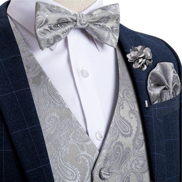 men's vests vest bow tie set silk printed wedding suit v neck brooch 3-pcs party prom or tuxedo waistcoat, Black;white
men's vests vest bow tie set silk printed wedding suit v neck brooch 3-pcs party prom or tuxedo waistcoat, Black;white