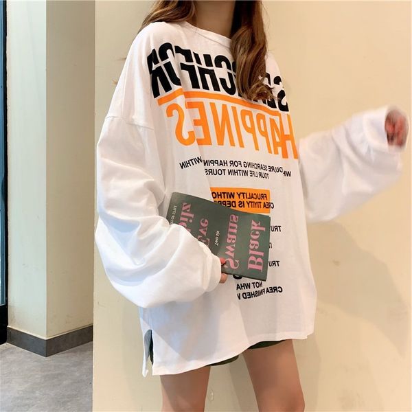korean sweatshirt autumn women new cotton letter printing loose long sleeve round neck split casual sweet pullover 210422, Black
korean sweatshirt autumn women new cotton letter printing loose long sleeve round neck split casual sweet pullover 210422, Black