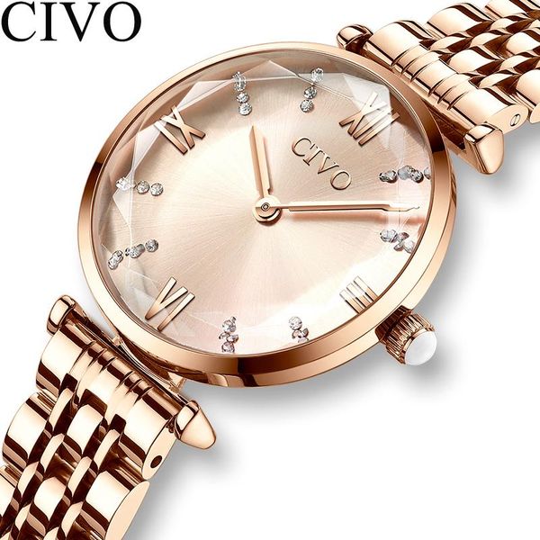 wristwatches civo women watches r quartz stainless rose gold waterproof relogio feminino, Slivery;brown
wristwatches civo women watches r quartz stainless rose gold waterproof relogio feminino, Slivery;brown