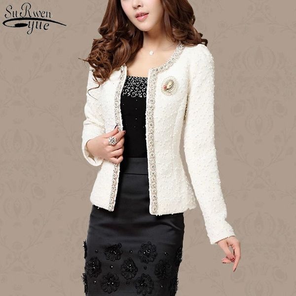 abrigos mujer invierno long sleeve cardigan women fashion elegant beading diamond jacket plus size coat 661b 100 210427, Black;brown
abrigos mujer invierno long sleeve cardigan women fashion elegant beading diamond jacket plus size coat 661b 100 210427, Black;brown