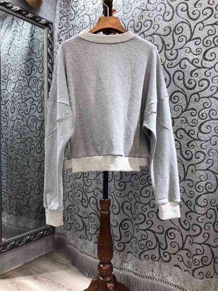 sweater 100%cotton sweatshirts 2021 spring autumn clothing women appliques flower deco long sleeve casual grey black blue sweatshirt top, White;black
sweater 100%cotton sweatshirts 2021 spring autumn clothing women appliques flower deco long sleeve casual grey black blue sweatshirt top, White;black