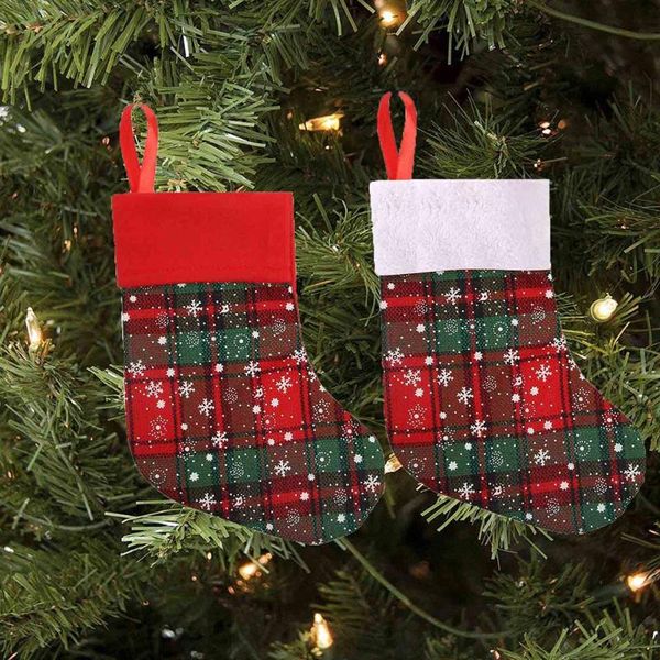 christmas decorations 6 pcs/set stockings fabric lattice sock gift kids candy bag snow pattern pockets hanging xmas tree ornaments
christmas decorations 6 pcs/set stockings fabric lattice sock gift kids candy bag snow pattern pockets hanging xmas tree ornaments