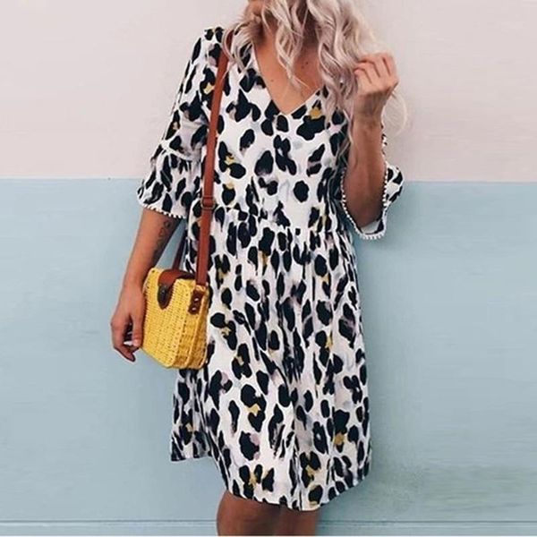 casual dresses ladies vintage leopard print summer dress women slim high waist bohemian beach vestidos female, Black;gray
casual dresses ladies vintage leopard print summer dress women slim high waist bohemian beach vestidos female, Black;gray